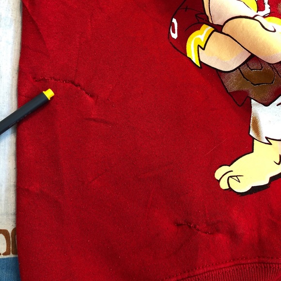 Vintage 1994 NFL Kansas City Chiefs Flintstones Pullover Sweater Mens Medium - Picture 5 of 8